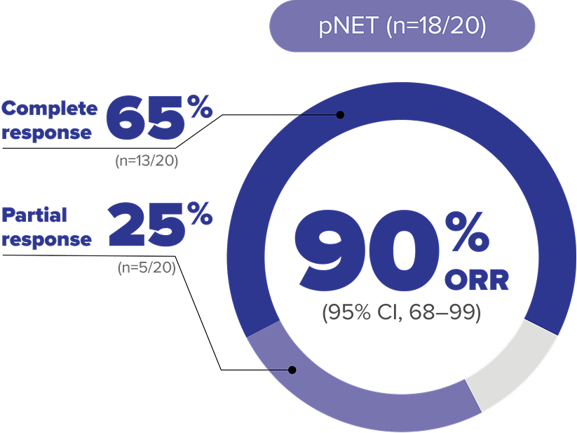Percentage of Patients Who Achieved an Objective Response (Objective Response Rate, ORR) for VHL Disease-Associated pNET in the 5-Year Follow-Up Analysis